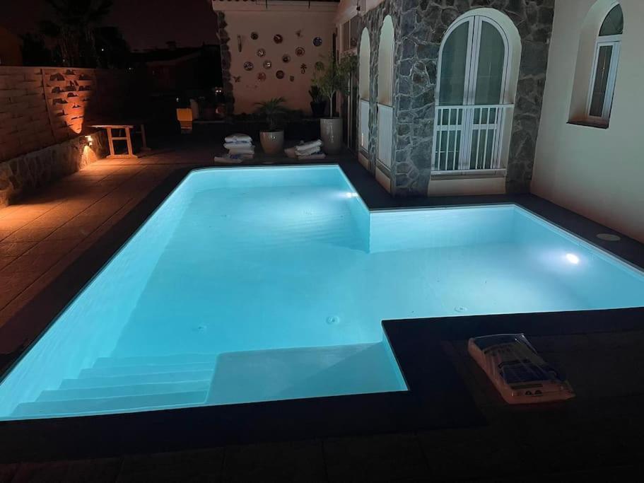 San BartoloméCasa Macken Con Piscina Climatizada Y Jacuzzi别墅 客房 照片